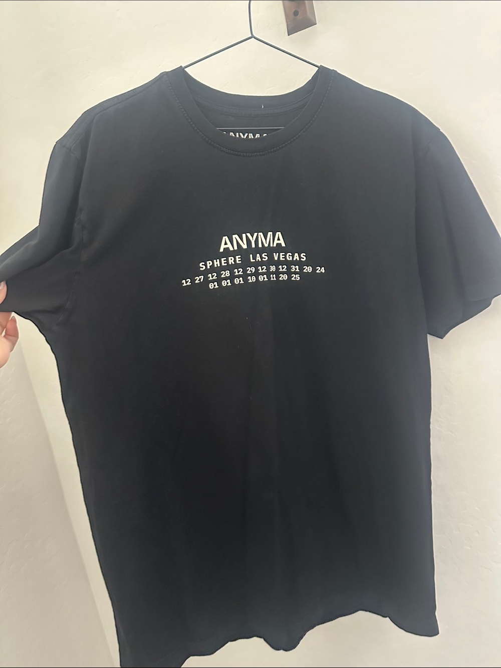 Anyma Black Graphic Tee - Sphere Las Vegas Logo